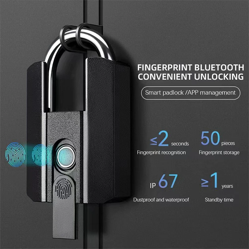 Smart Home Gateway - Smart Fingerprint Padlock TTLock Bluetooth APP+Program+Fingerprint+Key