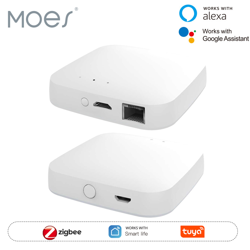 Smart Home Full System - MOES Tuya ZigBee3.0 Smart Hub, Wireless/Wired