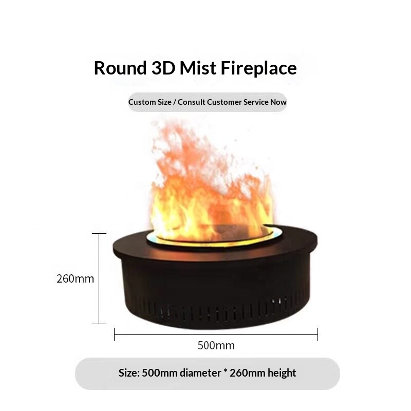 Smart Home Simulation - Round Dual-Flame Decorative Simulated Indoor Home