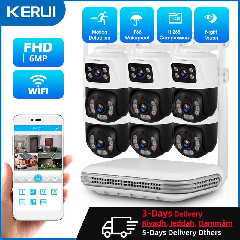 Smart Home Security System - KERUI Waterproof 6MP HD Wireless Dual
