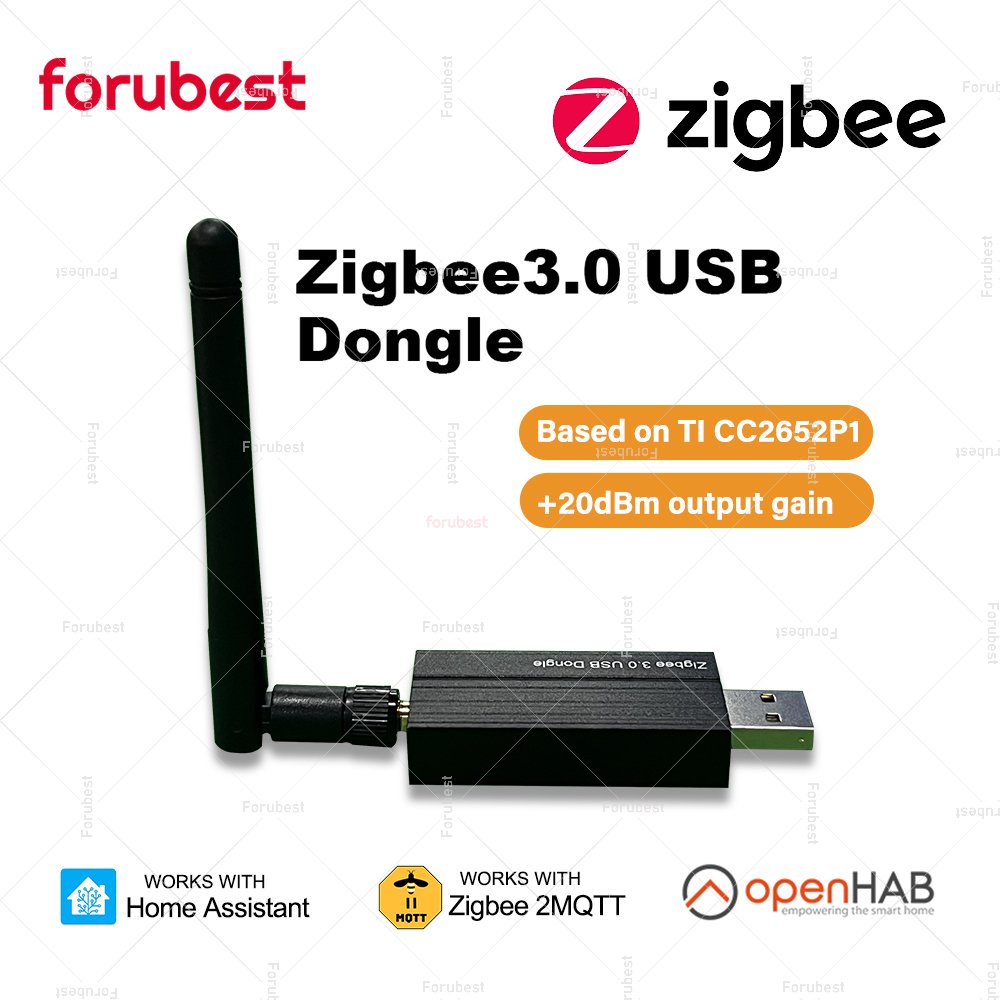 Smart Home Gateway - Zigbee 3.0 USB Dongle With Antenna