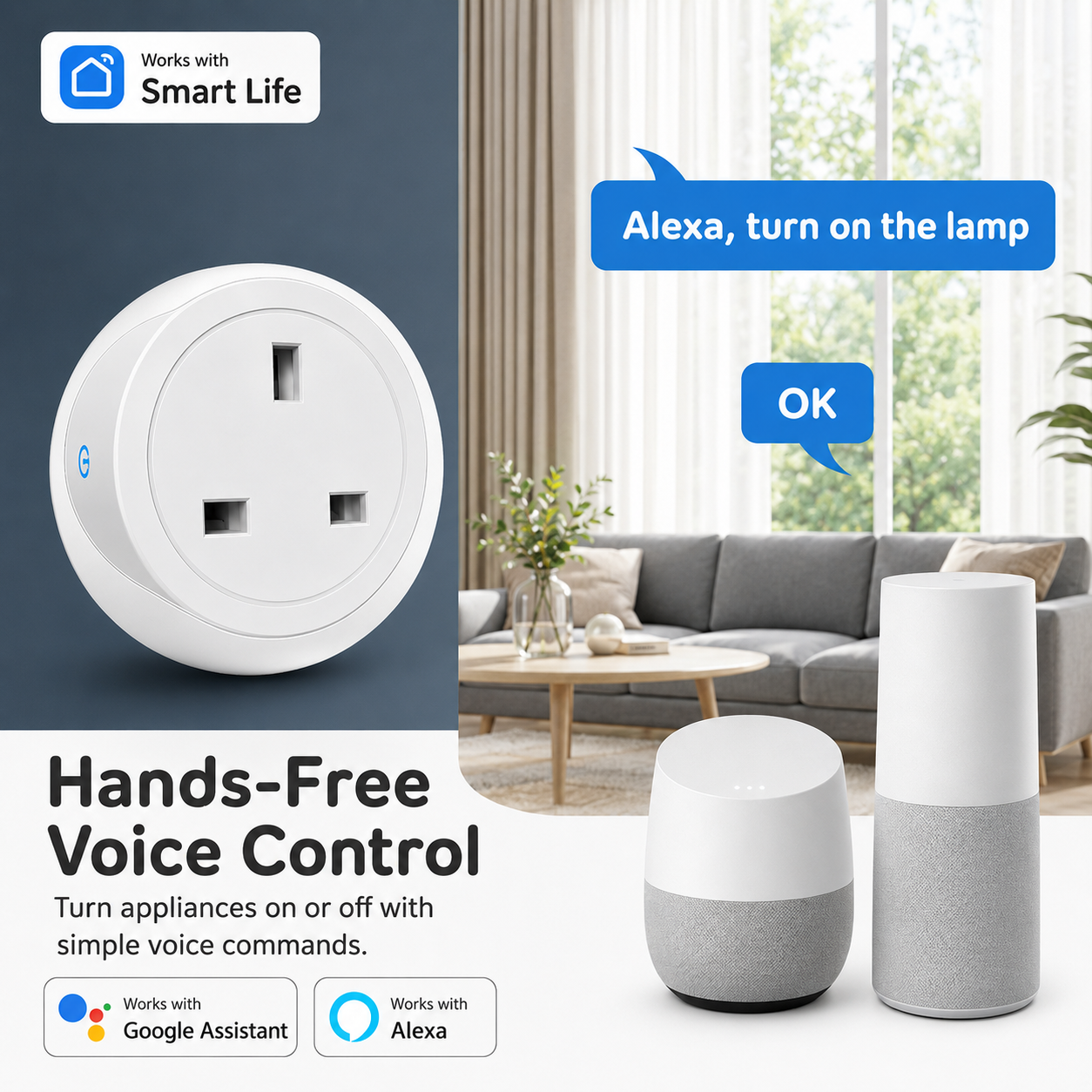 Tuya UK Smart Plug WiFi Blueto - مراجعة Smart Home Alexa وسعره