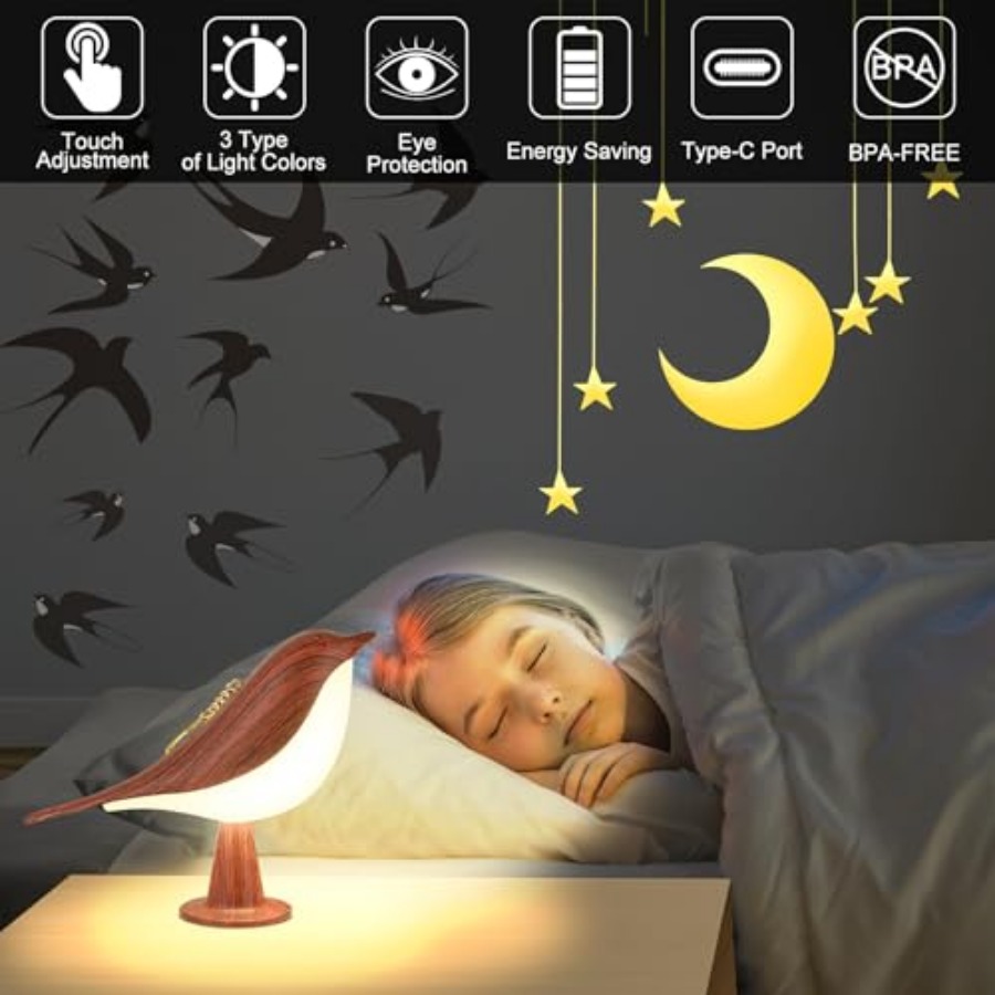 Small Table Lamp, Bird Lamp wi - مراجعة Temperature Sensor وسعره