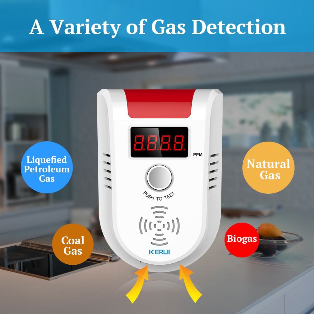 KERUI GD13 LPG GAS Detector Al - مراجعة Smart Home Security System وسعره