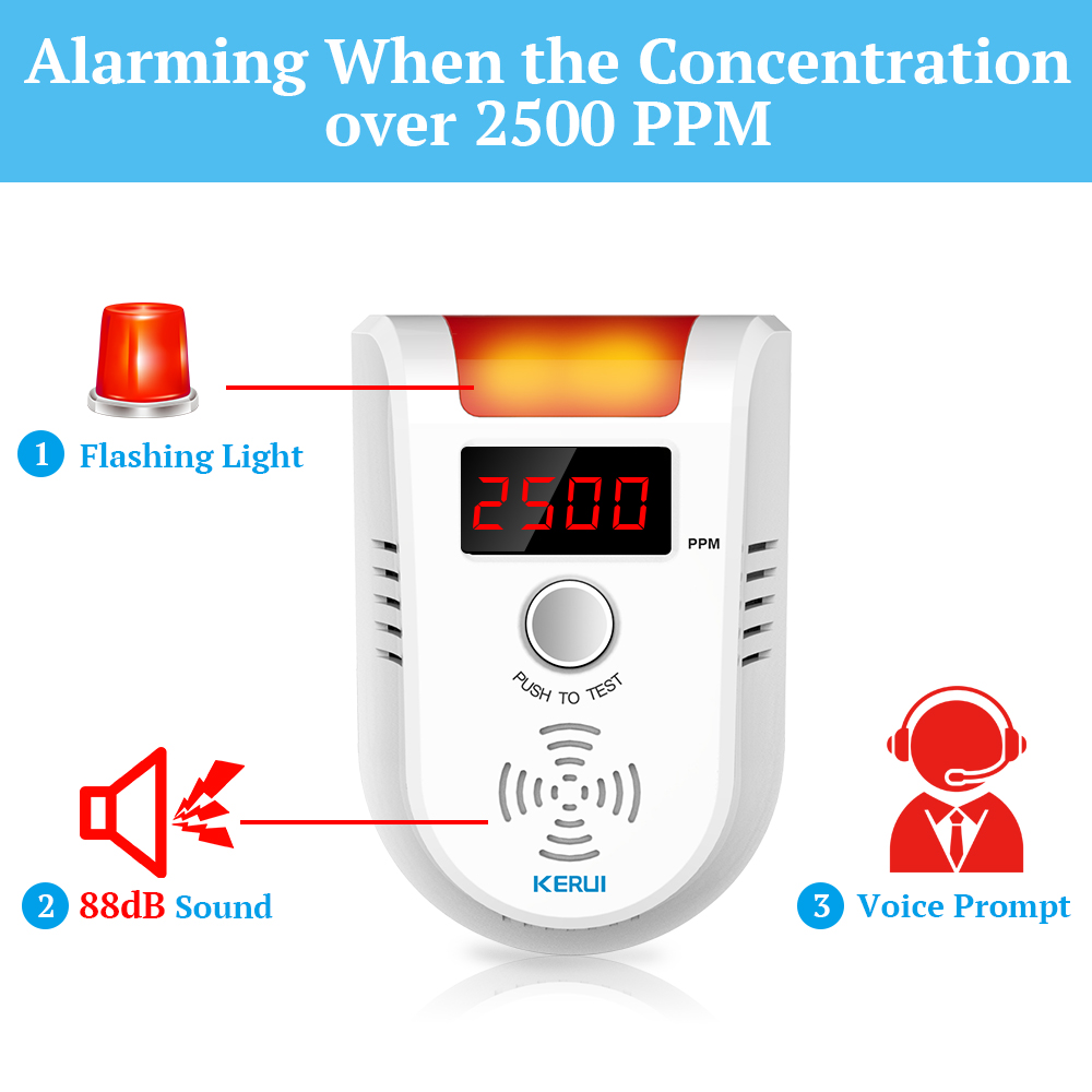 KERUI GD13 LPG GAS Detector Al - مراجعة Smart Home Security System وسعره