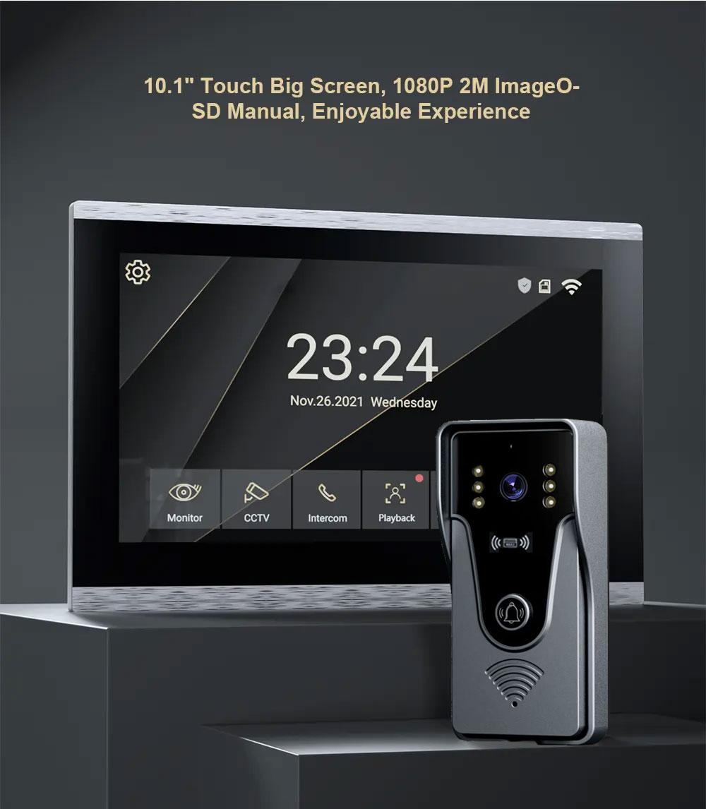 Tuya 1080P 10 Inch Color Touch - مراجعة Smart Home Video Doorbell App وسعره