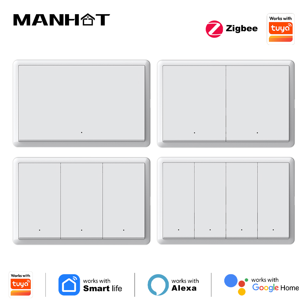 Manhot Smart zigbee Switch No  - مراجعة Smart Home Alexa وسعره