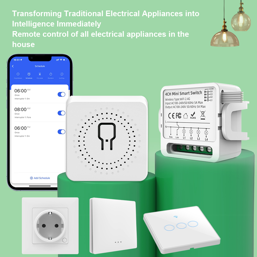 Tuya WiFi Smart Switch 1/2/3/4 - مراجعة Smart Home Alexa وسعره
