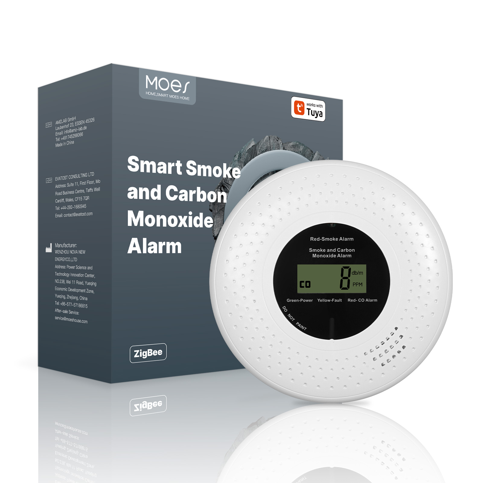 Zigbee Smart Smoke & Carbon Mo - مراجعة Smart Smoke Detector وسعره