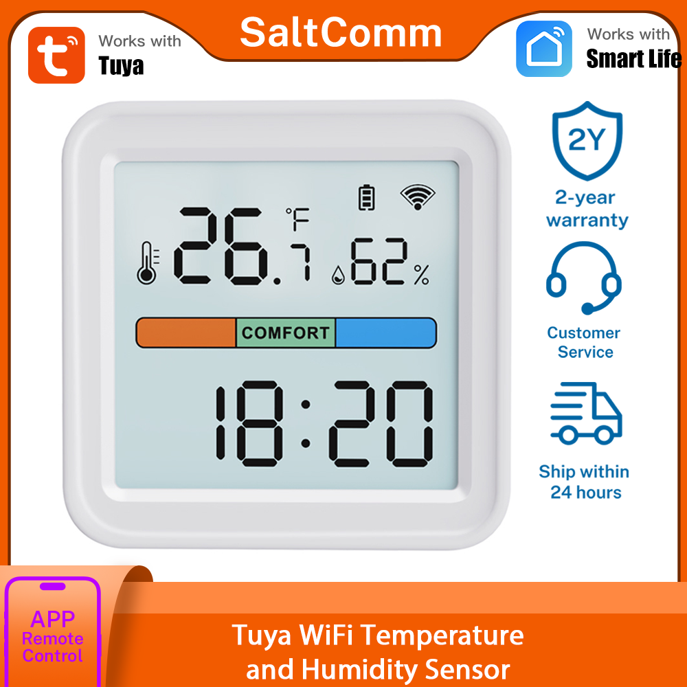 Tuya New WiFi Temperature Humi - مراجعة Smart Home Alexa وسعره