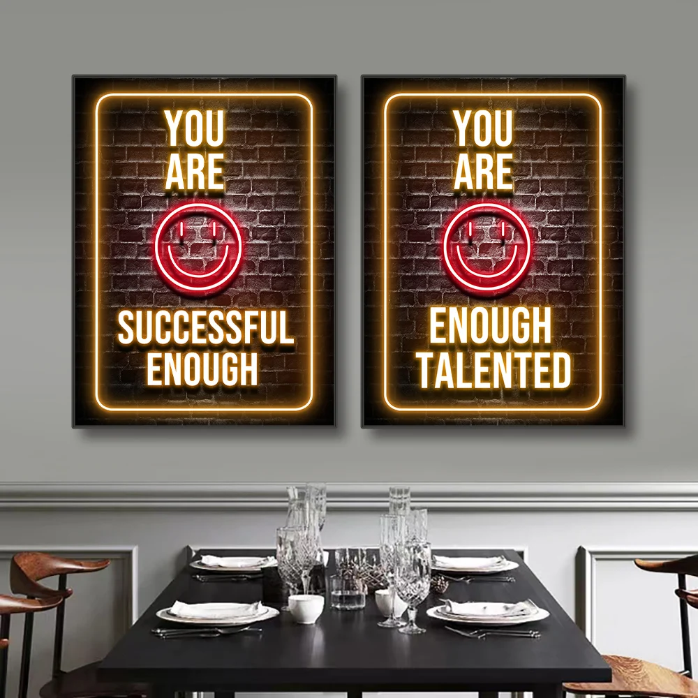 Neon Motivation Quotes Posters - مراجعة Smart Home Quotes وسعره