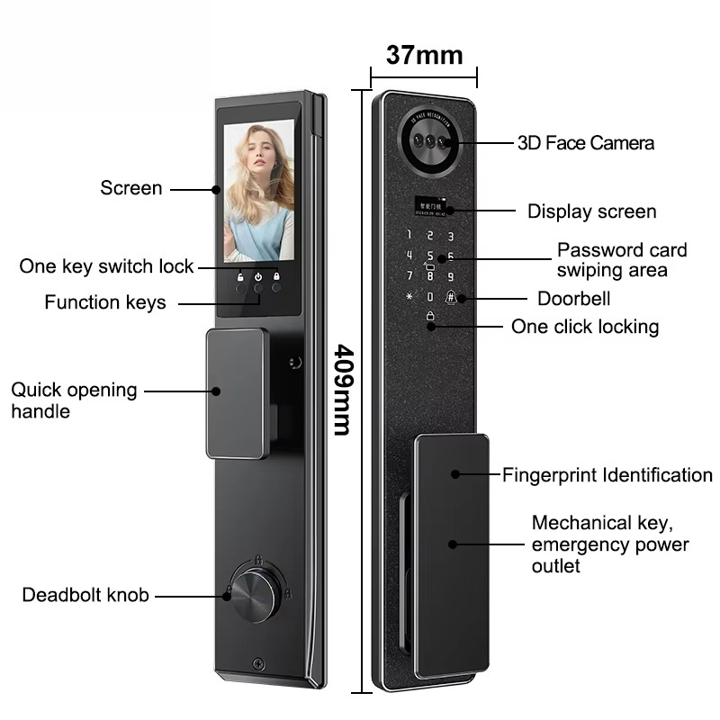 Tuya WiFi Smart Door Lock, Hom - مراجعة Smart Door Lock وسعره
