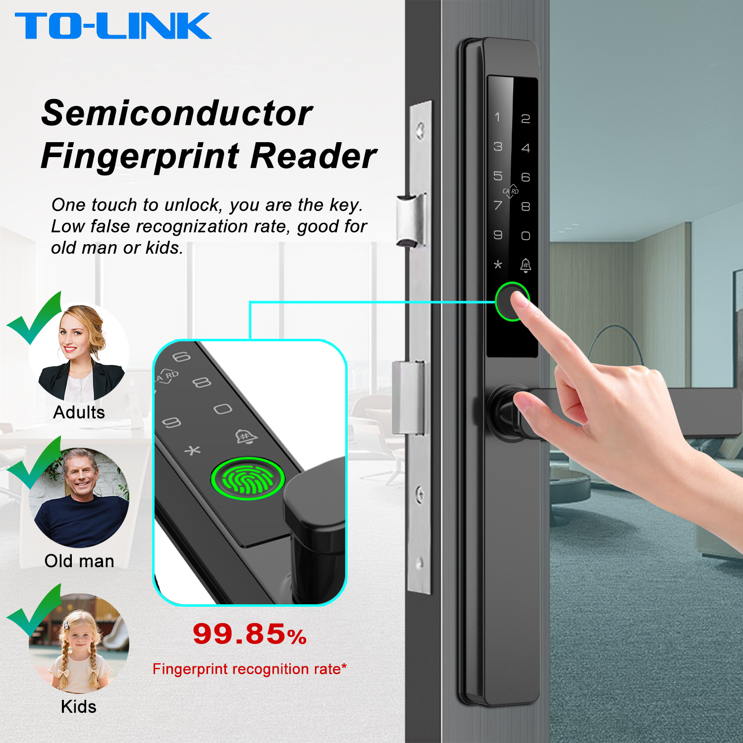 Tolink Key Card Password Tuya  - مراجعة Smart Door Lock وسعره