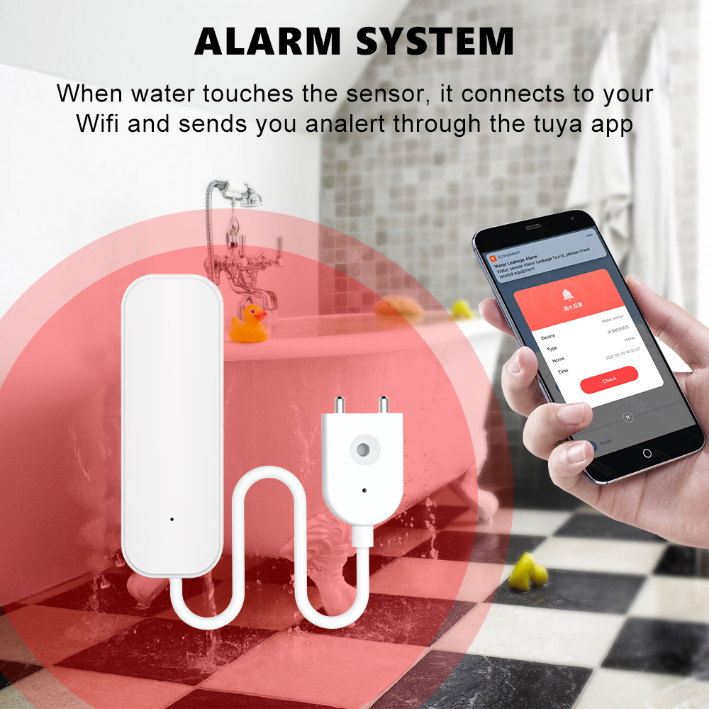 WiFi/Zigbee Water Sensor Tuya  - مراجعة Smart Home Full System وسعره