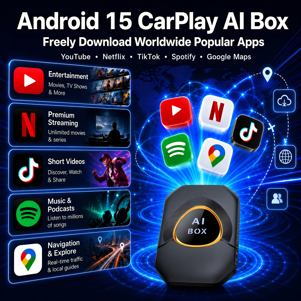 Carplay AI Box Android 15 Wire - مراجعة Smart Home Tv وسعره