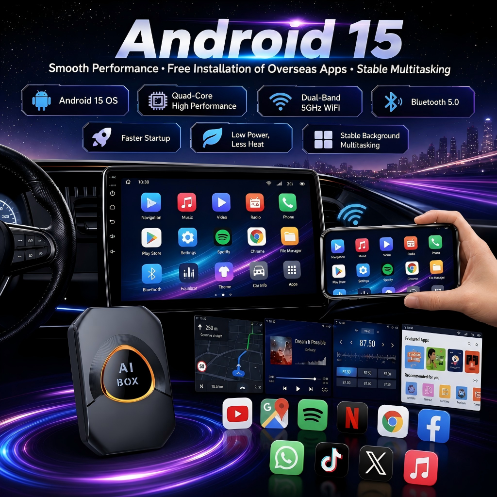 Carplay AI Box Android 15 Wire - مراجعة Smart Home Tv وسعره