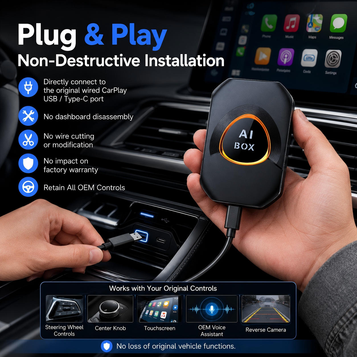 Carplay AI Box Android 15 Wire - مراجعة Smart Home Tv وسعره