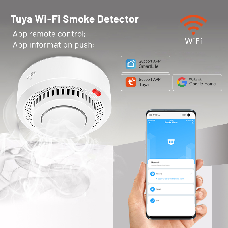 Tuya Smart WiFi Smoke Sensor F - مراجعة Smart Smoke Detector وسعره