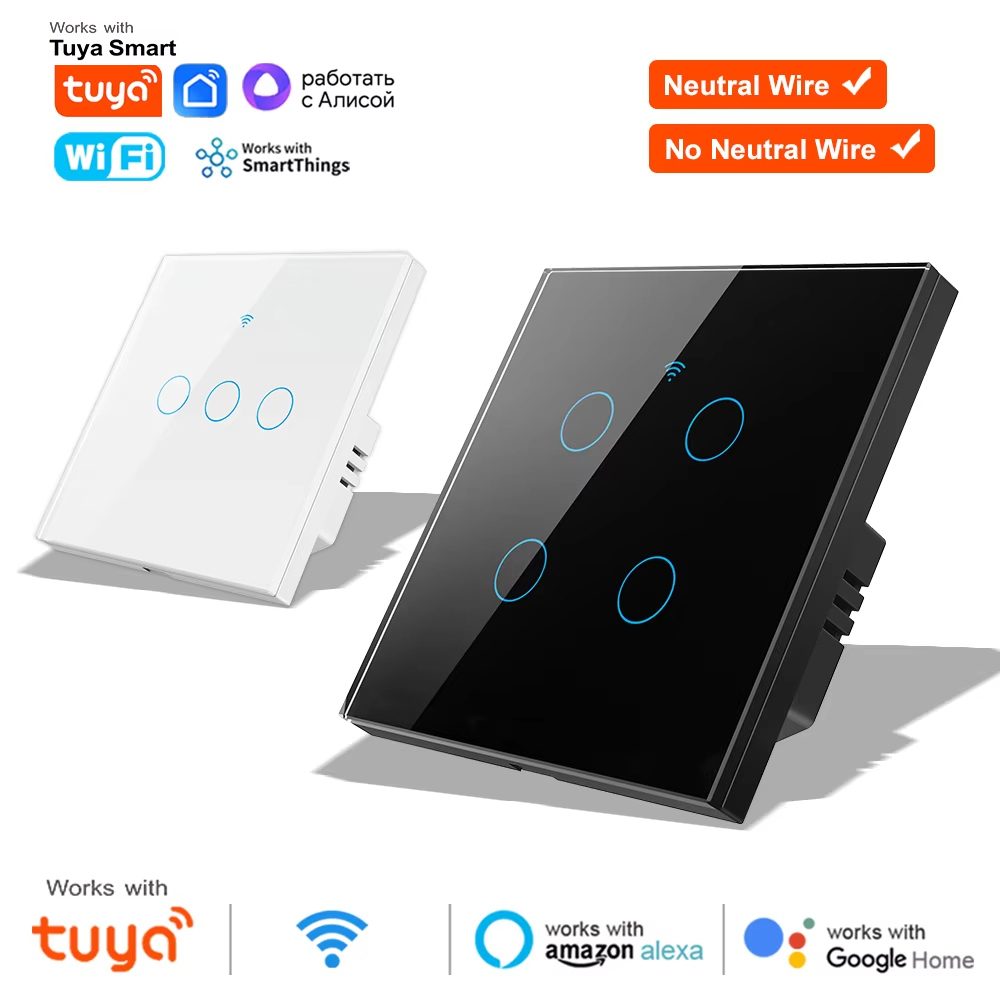 WiFi RF 433mhz Touch Wall Ligh - مراجعة Smart Home Alexa وسعره