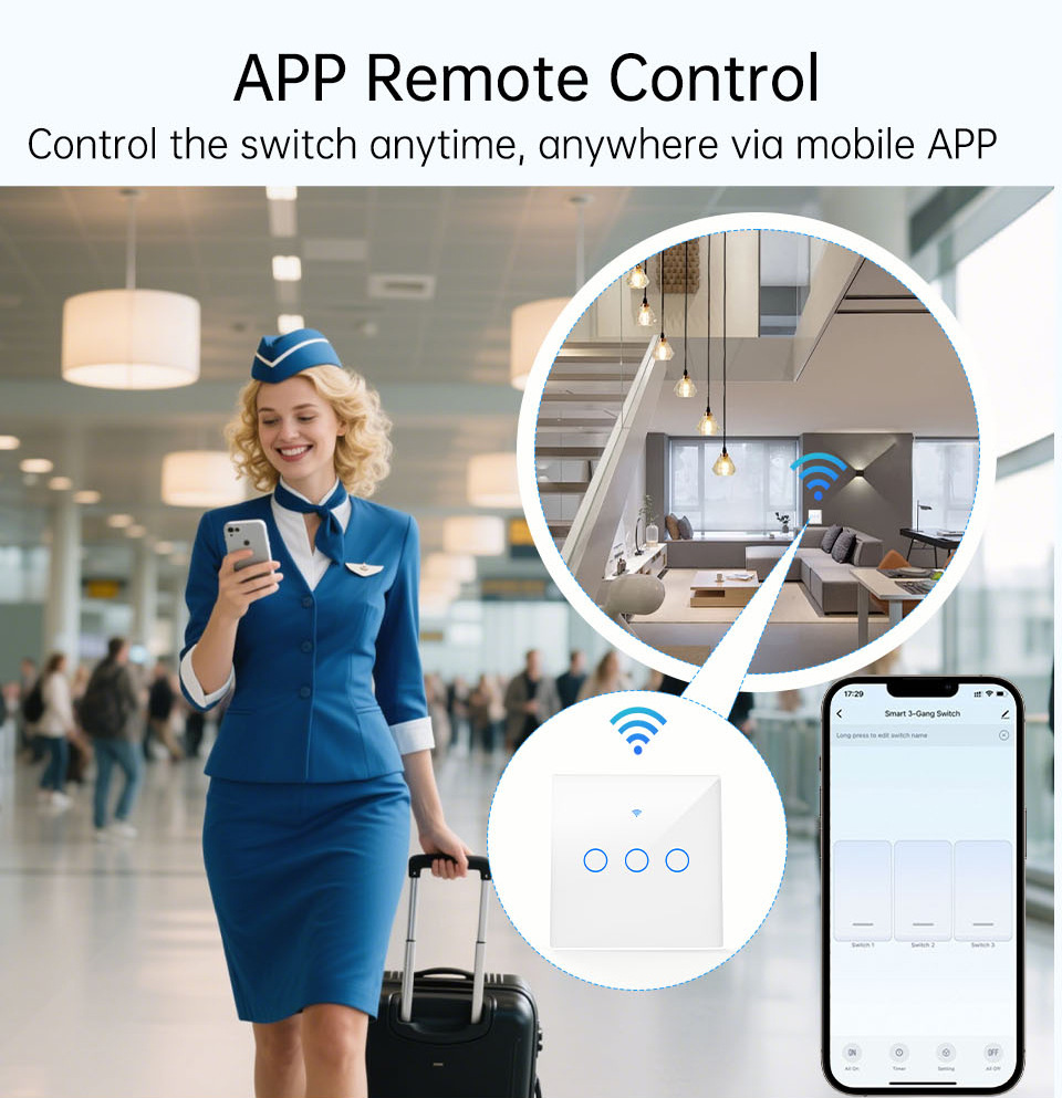 WiFi RF 433mhz Touch Wall Ligh - مراجعة Smart Home Alexa وسعره