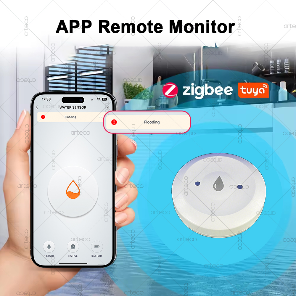 Tuya Smart Zigbee Water Sensor - مراجعة Smart Home Gateway وسعره