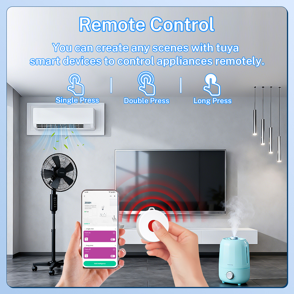Tuya ZigBee Smart Button IP65  - مراجعة Smart Home Remote وسعره