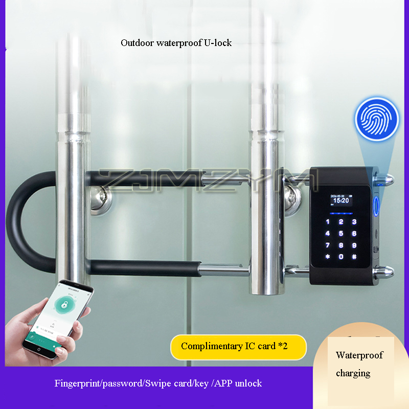 Fingerprint U-Type Lock Electr - مراجعة Smart Door Lock وسعره