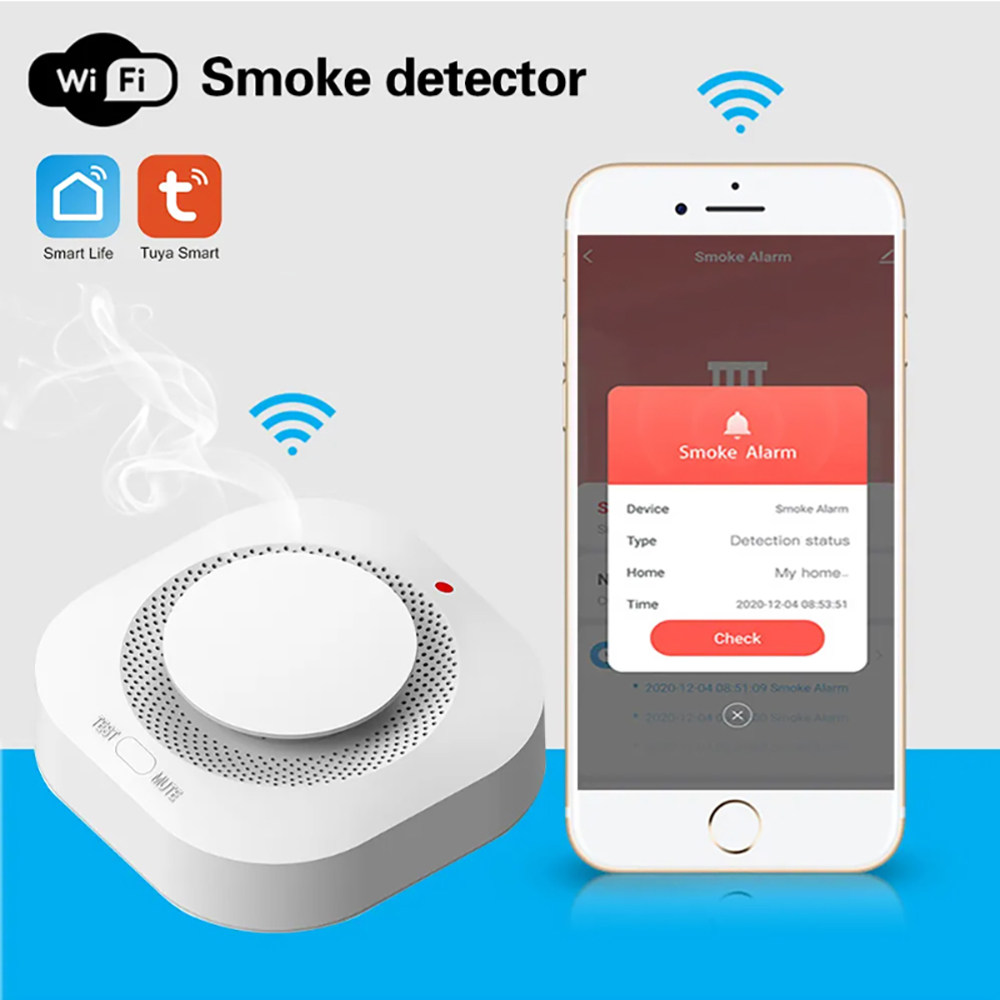 Tuya Zigbee WiFi Smart Smoke D - مراجعة Smart Smoke Detector وسعره