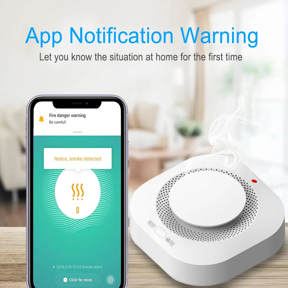 Tuya Zigbee WiFi Smart Smoke D - مراجعة Smart Smoke Detector وسعره