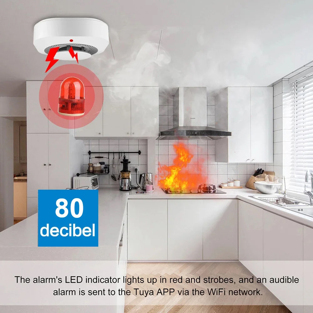 Tuya Zigbee WiFi Smart Smoke D - مراجعة Smart Smoke Detector وسعره