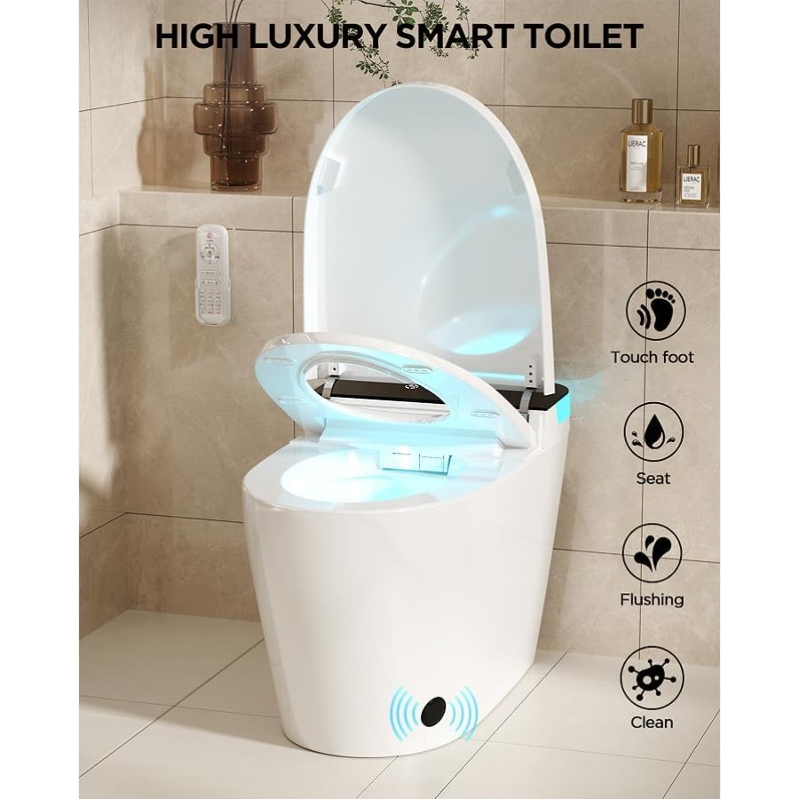 Bathroom smart toilet with hea - مراجعة Smart Home Remote وسعره
