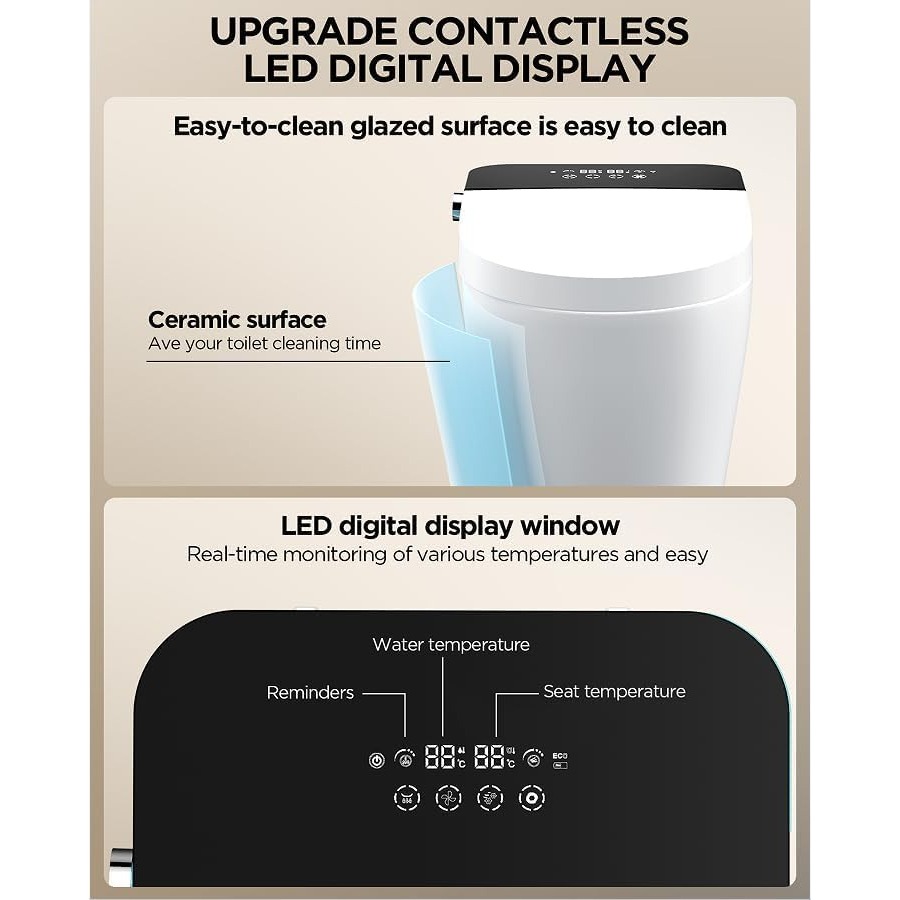 Bathroom smart toilet with hea - مراجعة Smart Home Remote وسعره
