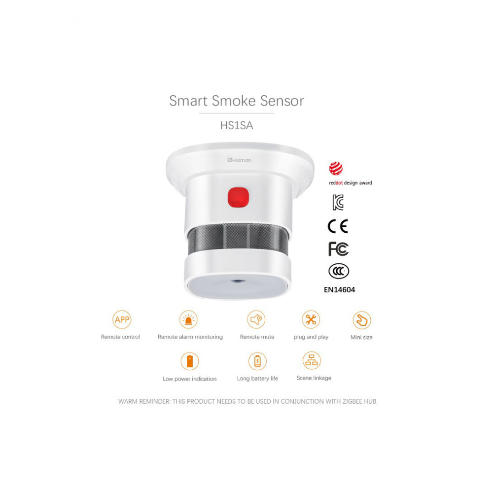 Tuya Smart Zigbee Smoke Detect - مراجعة Smart Smoke Detector وسعره