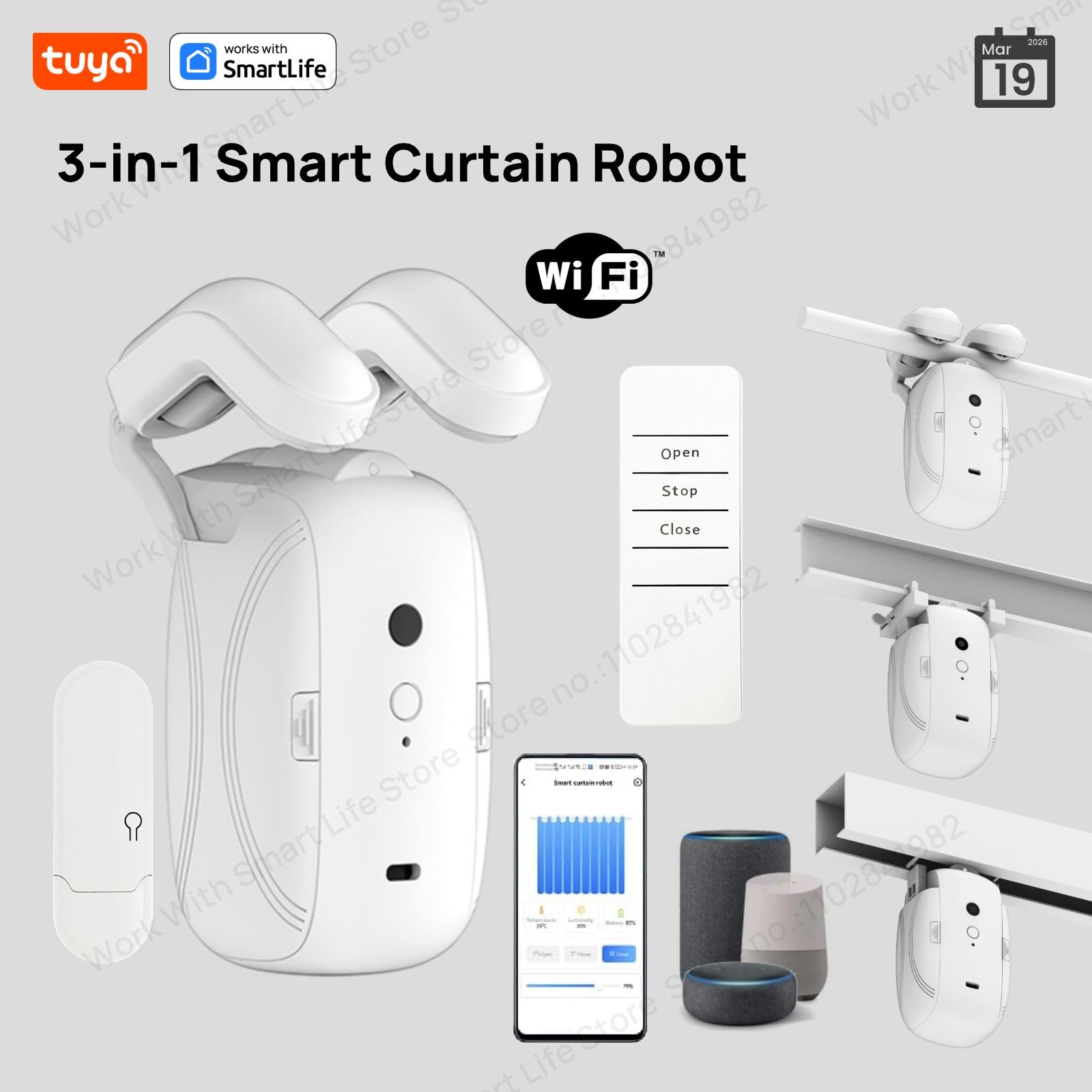 1/2PCS Tuya Smart WiFi Curtain - مراجعة Smart Home Full System وسعره
