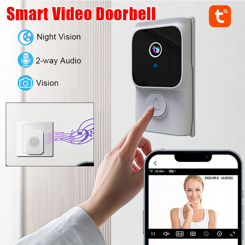 Tuya Wireless Smart Video Door - مراجعة Smart Home Video Doorbell App وسعره