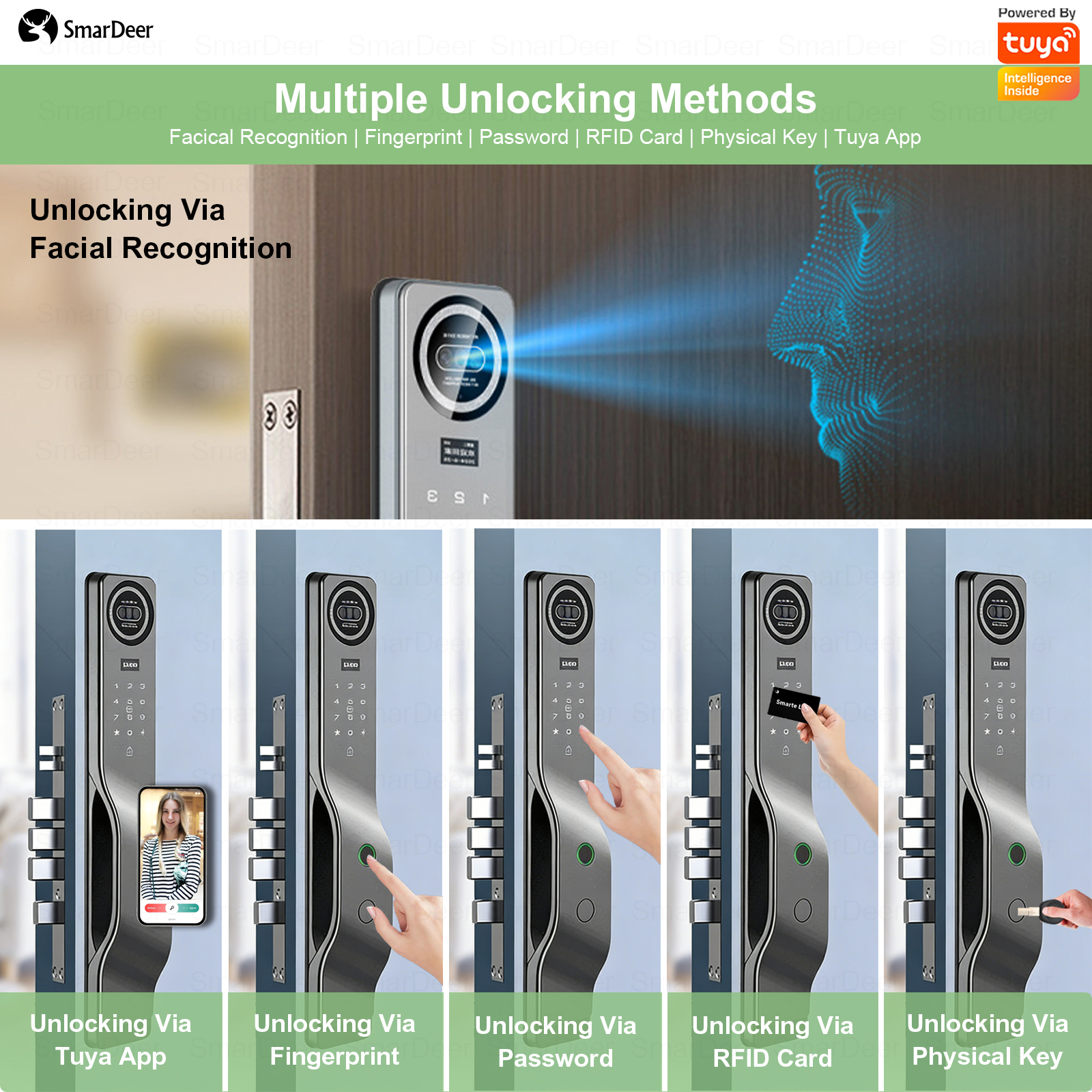 Tuya Smart Door Lock with 3D F - مراجعة Smart Home Video Doorbell App وسعره