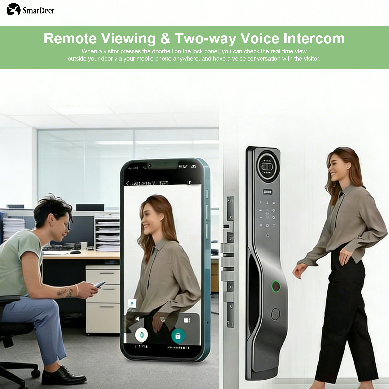 Tuya Smart Door Lock with 3D F - مراجعة Smart Home Video Doorbell App وسعره