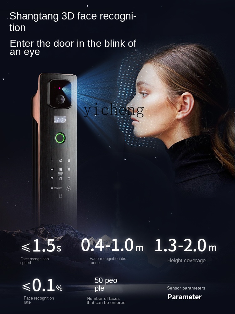 cc293d Face Recognition Smart  - مراجعة Smart Door Lock وسعره