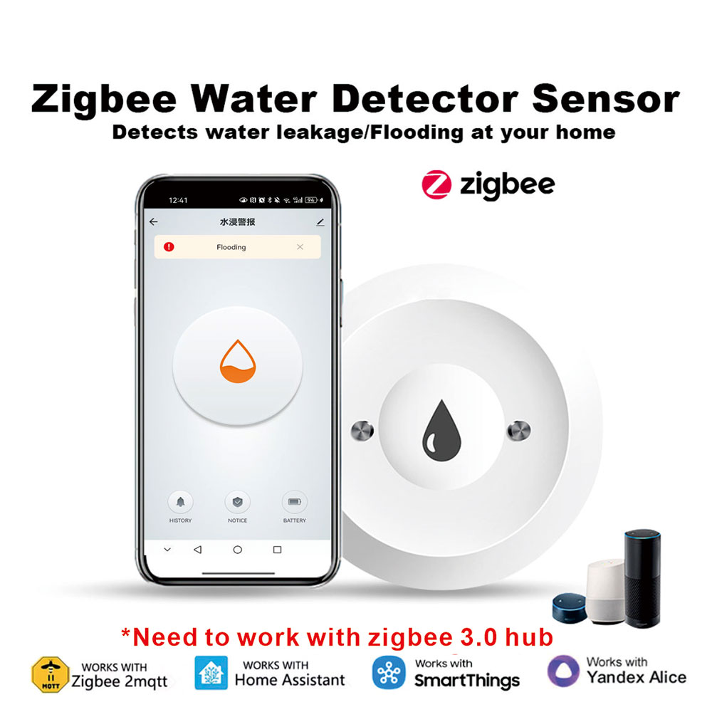 ZigBee Smart Water Leak Sensor - مراجعة Smart Home Water Level Sensor وسعره
