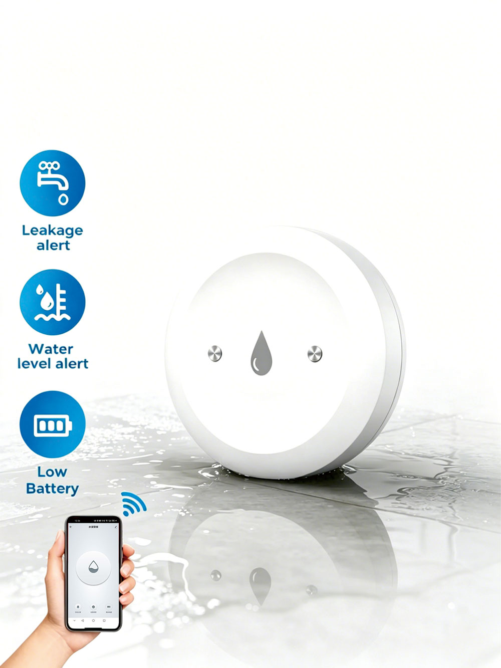 ZigBee Smart Water Leak Sensor - مراجعة Smart Home Water Level Sensor وسعره