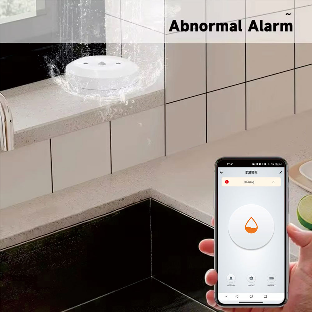 ZigBee Smart Water Leak Sensor - مراجعة Smart Home Water Level Sensor وسعره