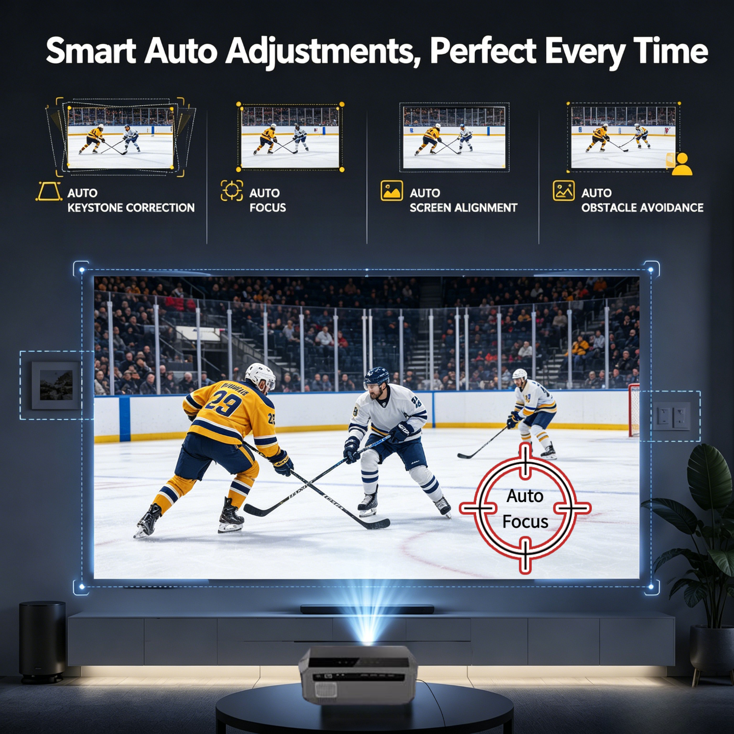 4K 3800 ANSI Projector Android - مراجعة Smart Home Devices Images وسعره
