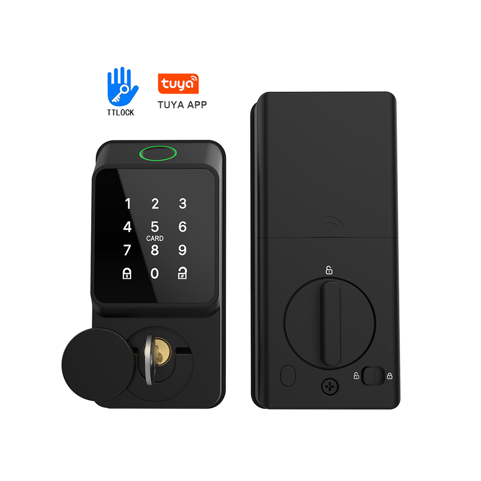 Black Smart Deadbolt Lock Fing - مراجعة Smart Door Lock وسعره
