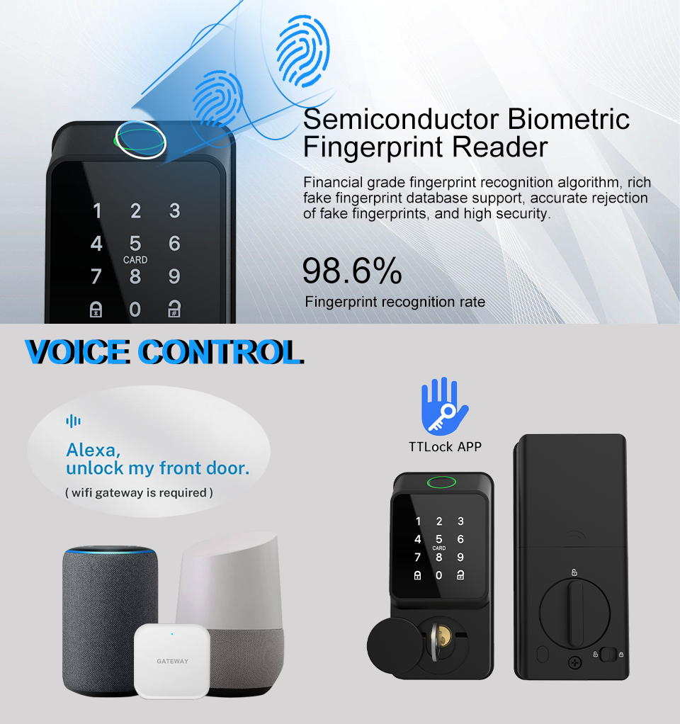 Black Smart Deadbolt Lock Fing - مراجعة Smart Door Lock وسعره