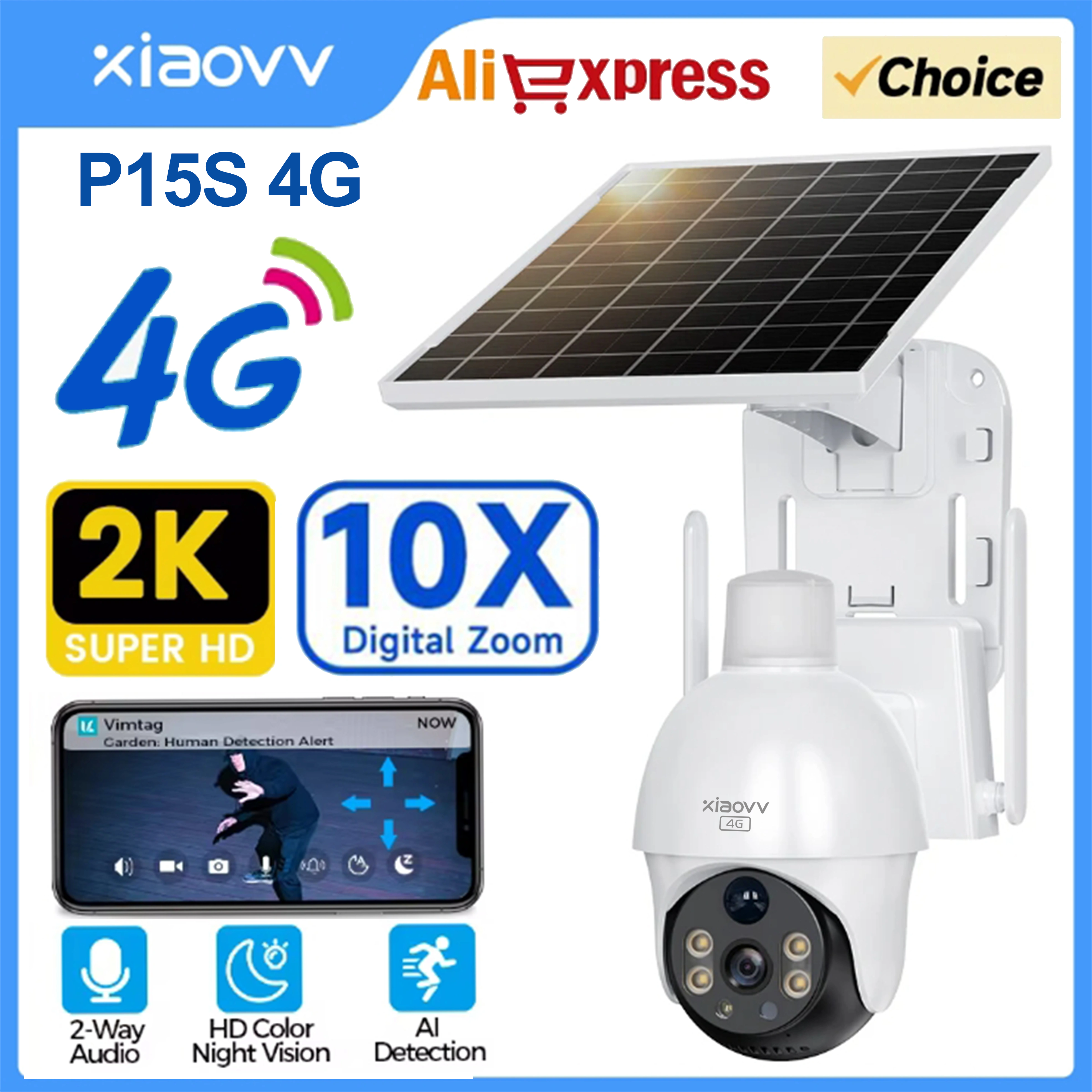 XIAOVV 4G Sim 6MP Solar Outdoo - مراجعة Smart Home Simulation وسعره