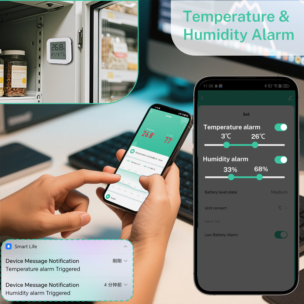 Zigbee2MQTT Tuya Temperature H - مراجعة Smart Home Alexa وسعره