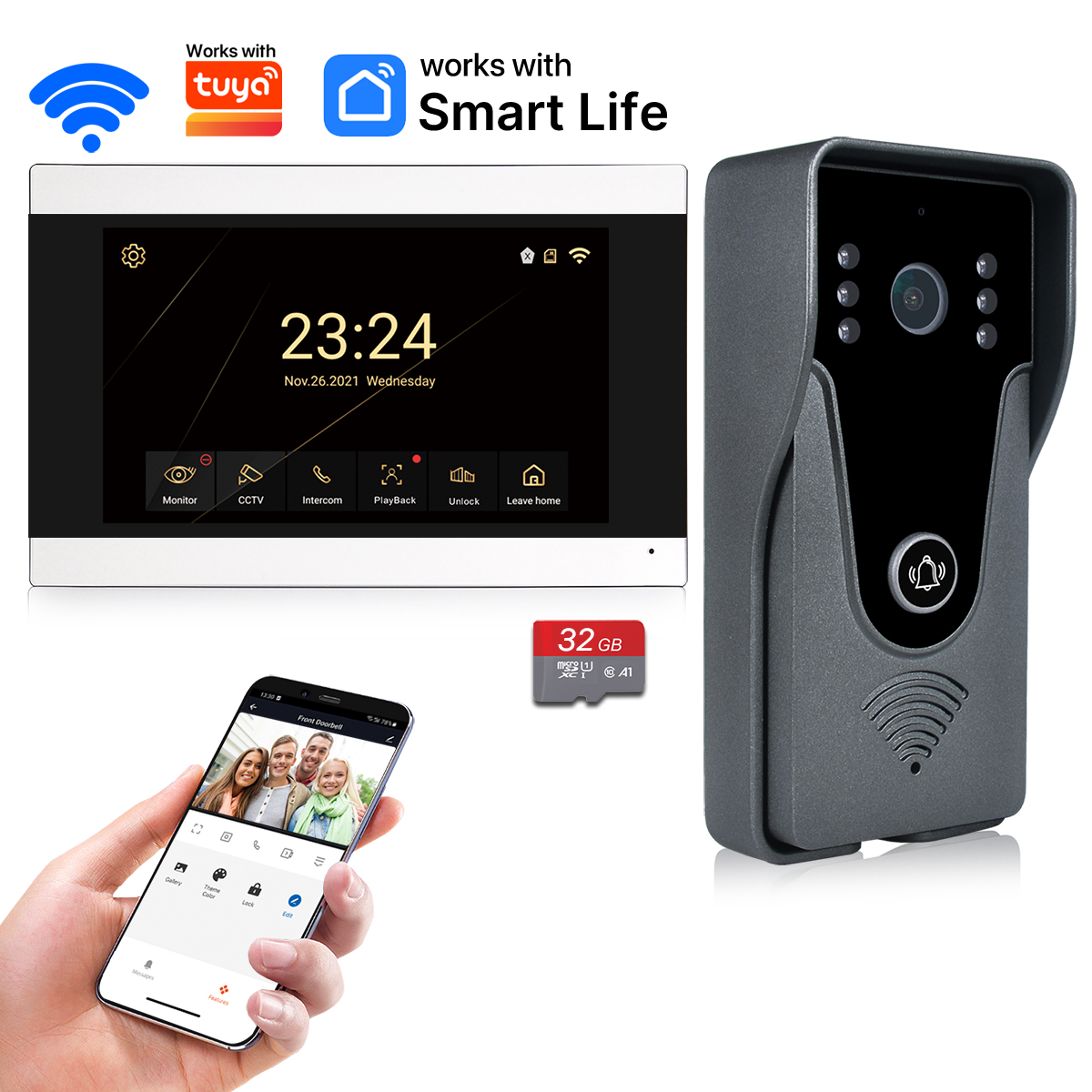 Wireless WiFi Video Intercom S - مراجعة Smart Home Video Doorbell App وسعره