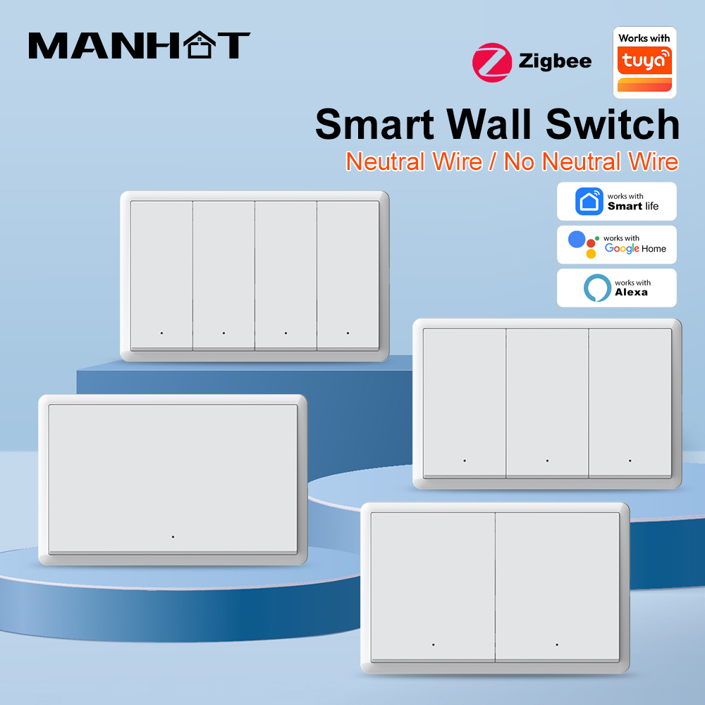 MANHOT ZigBee3.0 Smart Switch  - مراجعة Smart Home Alexa وسعره