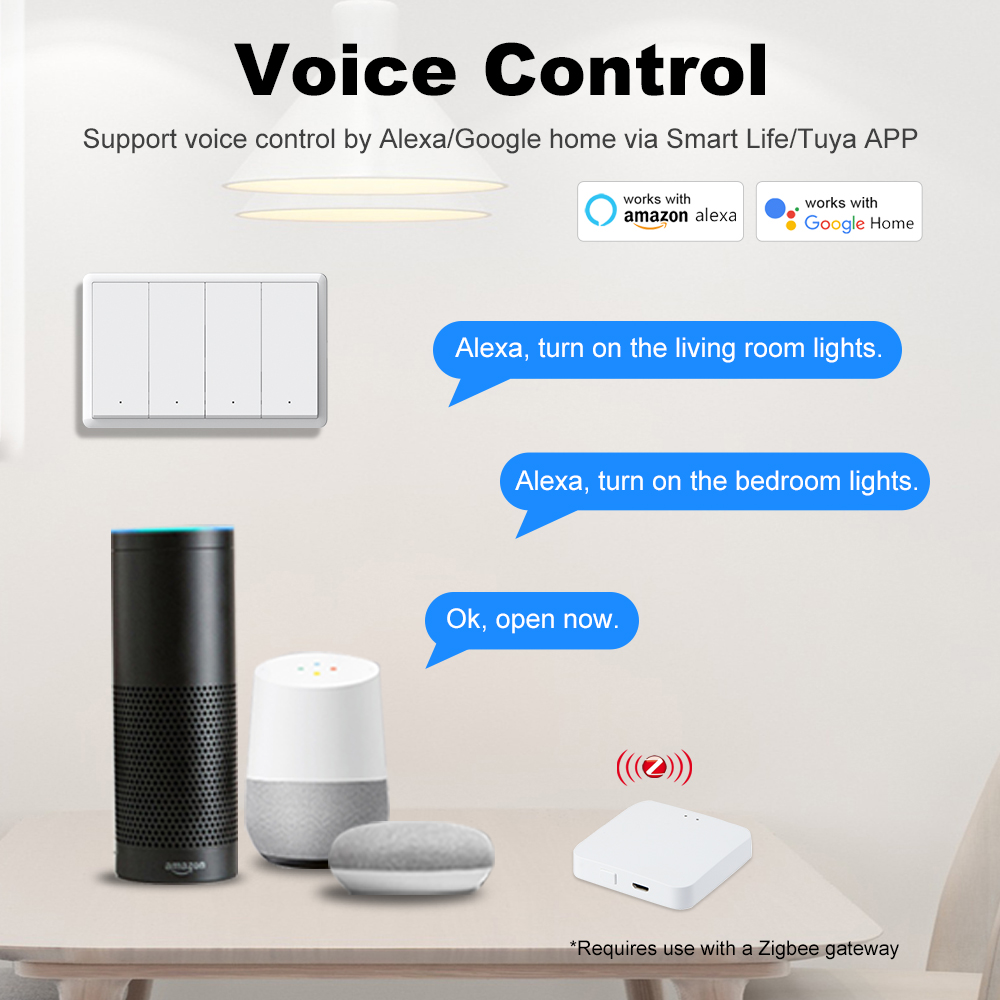 MANHOT ZigBee3.0 Smart Switch  - مراجعة Smart Home Alexa وسعره