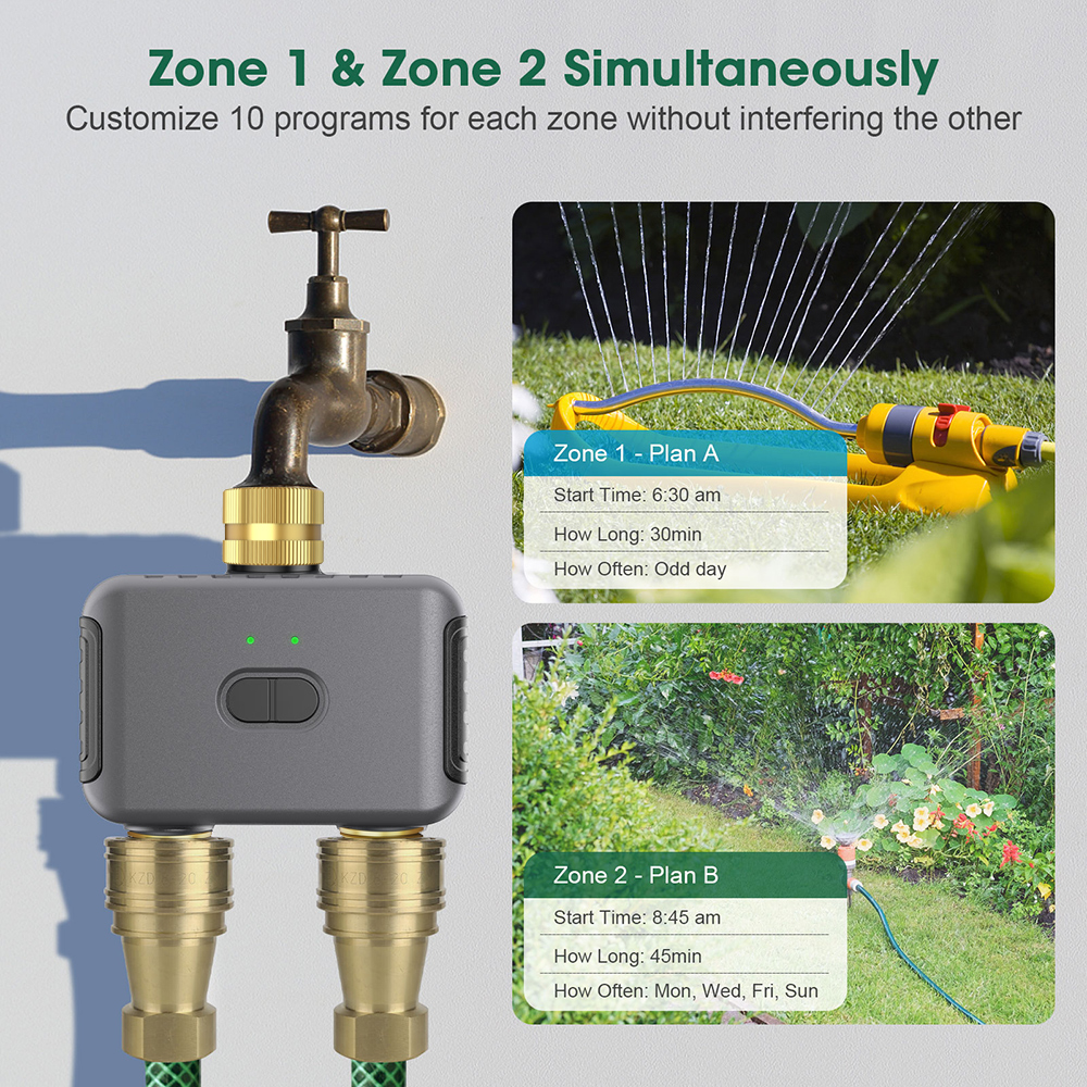 Tuya 2 Zone Watering Timer Gar - مراجعة Smart Home Alexa وسعره